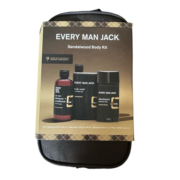 EVERY MAN JACK Men's Sandalwood Body Kit NWT - Picture 3 of 3